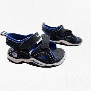 Timberland Infant Boys Black Blue Adjustable Strap Sandals Size 6.5 Toddler NWOB
